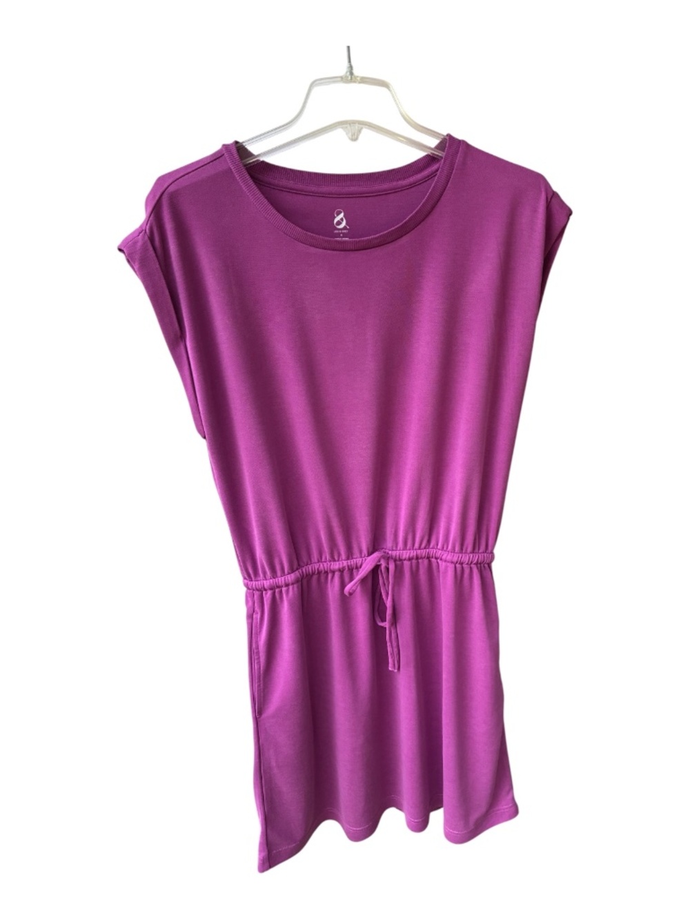 Lou and Grey Mauve T-Shirt Dress Cap Sleeve Round Neck -Size M